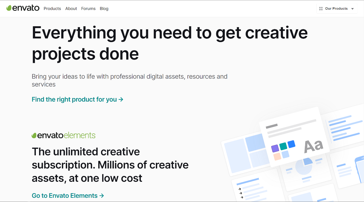 Envato sell digital downloads products